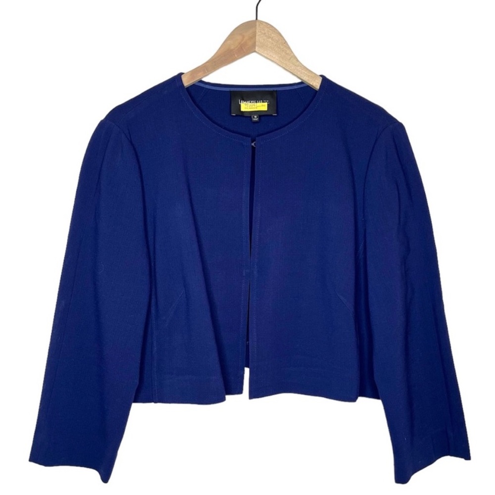Lafayette 148 royal blue wool cardigan and dress size 16